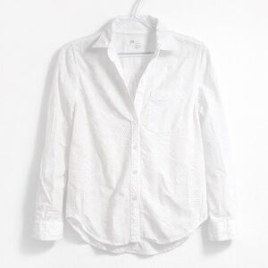 GAP White Eyelet Button-Down Shirt